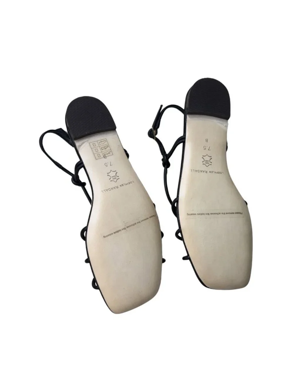 Loeffler Randall Karly Black Leather Strappy Sandal NEW $250 Sz 7.5 - Picture 3 of 4